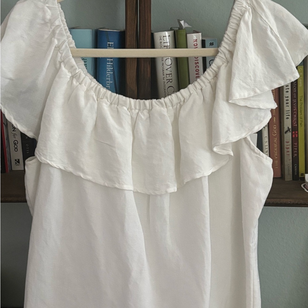 Tommy Bahama White Ruffle Mini Dress